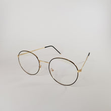 Load image into Gallery viewer, Retro Child Blue Light Glasses in Gold/Black

