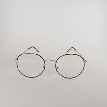 Load image into Gallery viewer, Retro Child Blue Light Glasses in Silver/Black
