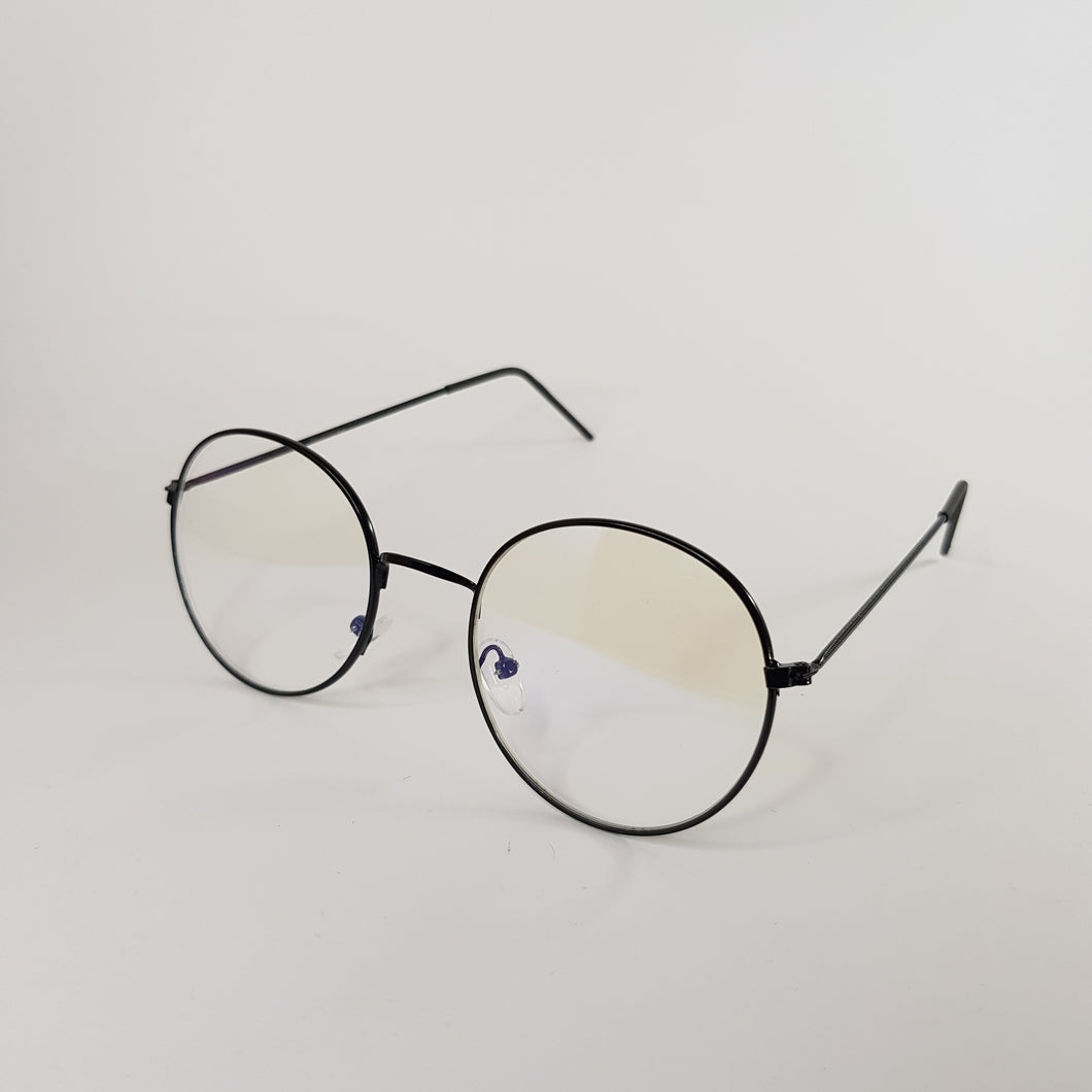 Retro Child Blue Light Glasses in Black